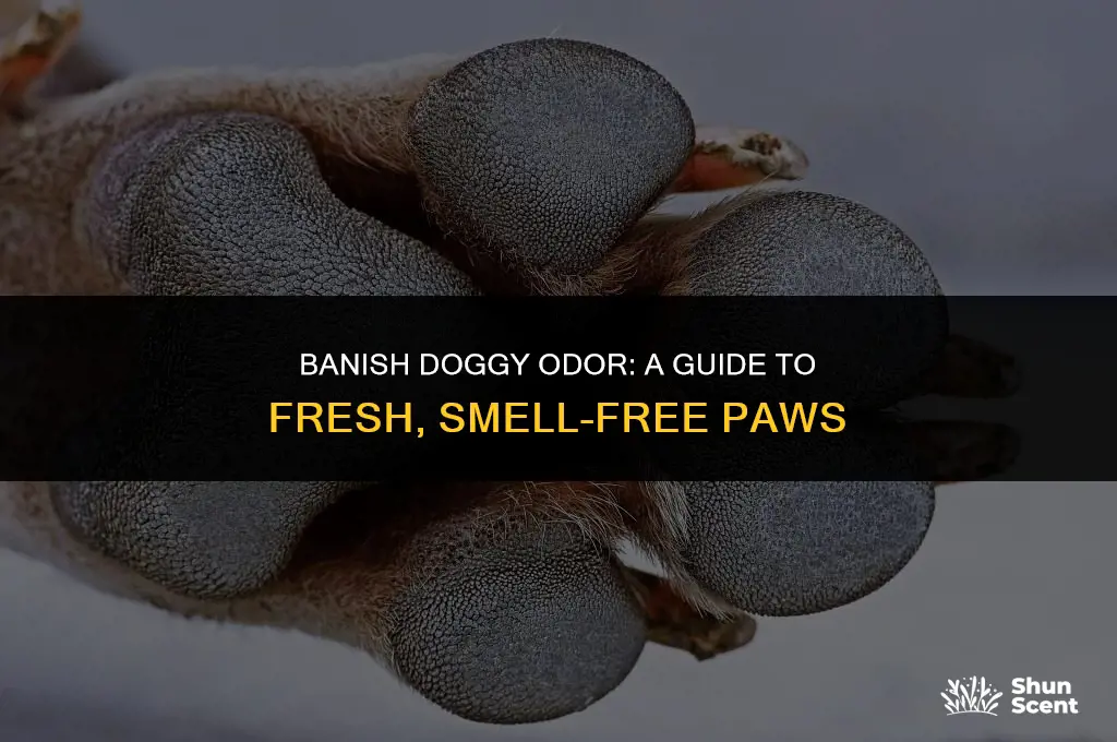 how to remove dog feet smell