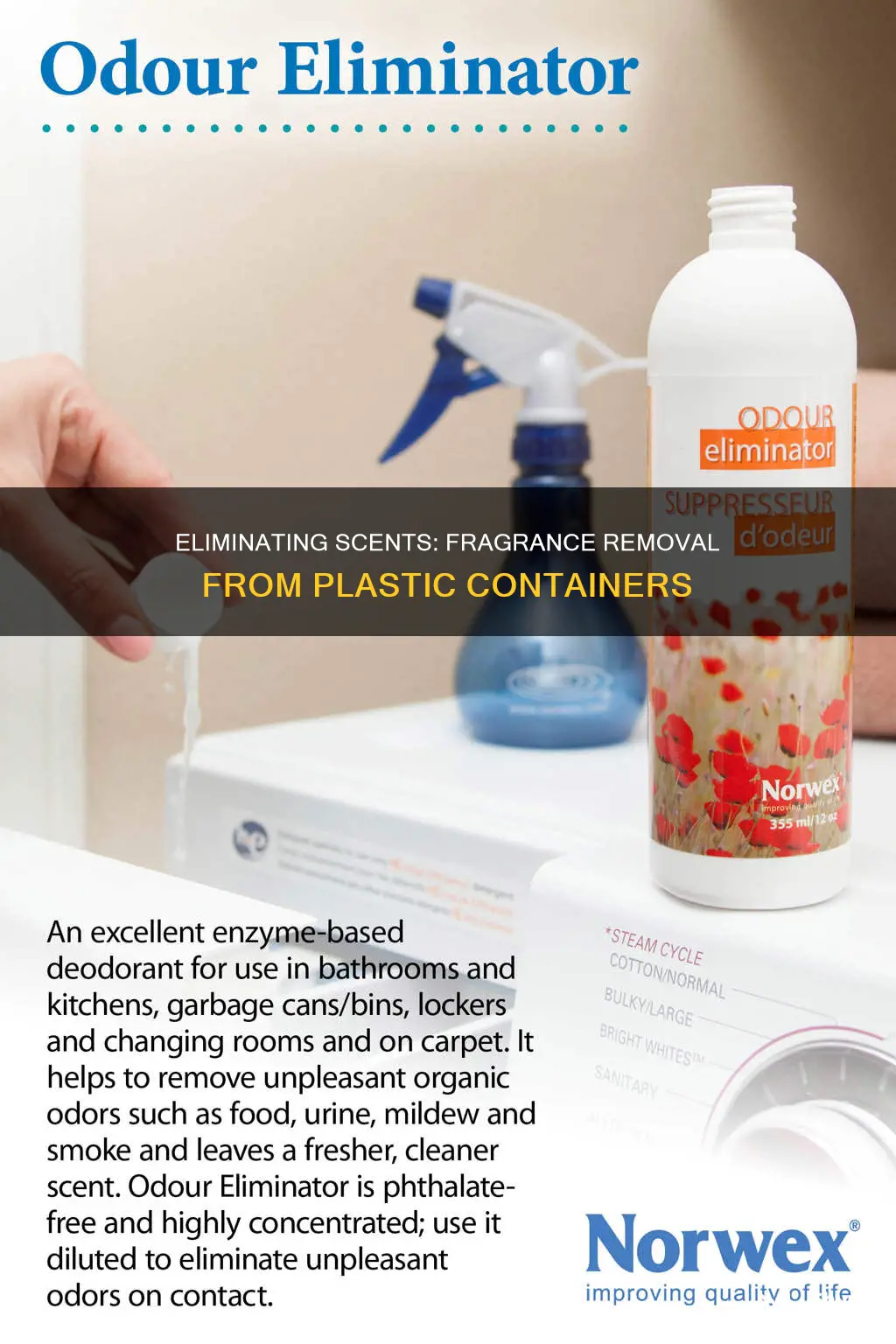 how to remove fragrance from plastic containers with lids