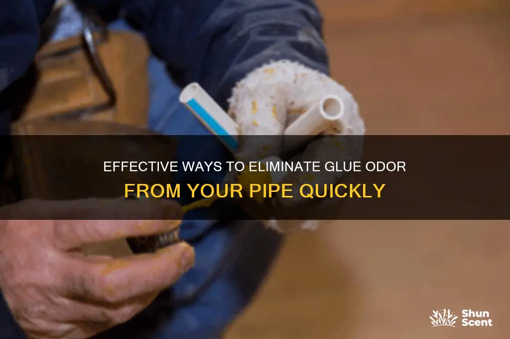 how to remove glue scent from pipe
