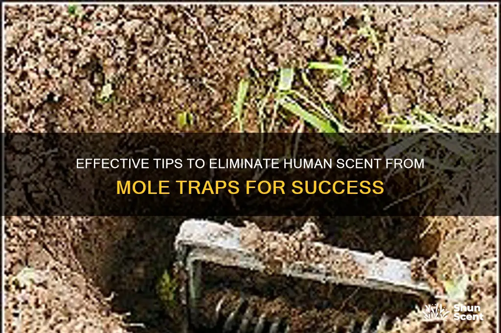 how to remove human scent from mole traps