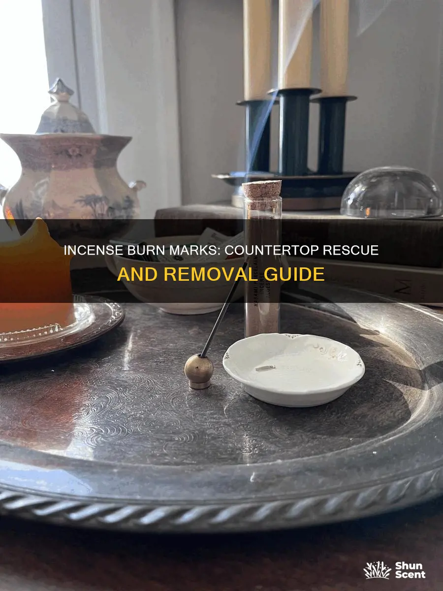 how to remove incense burn from countertop