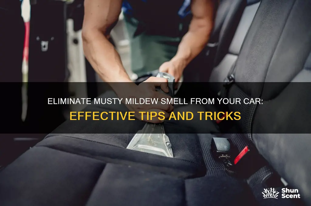 how to remove mildew scent from car