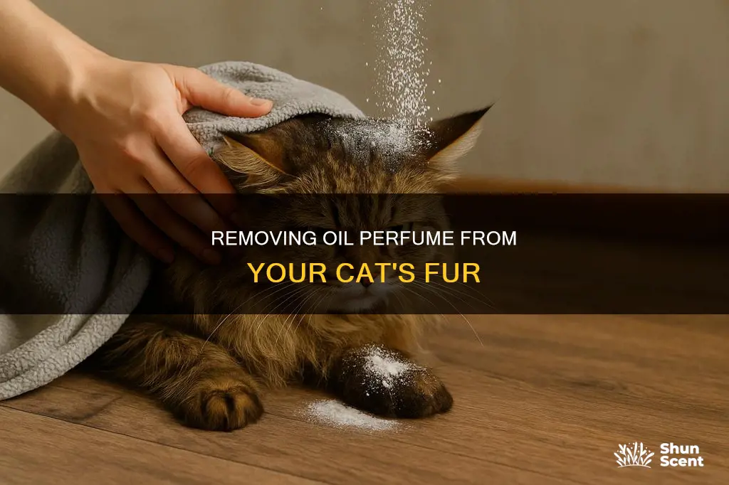how to remove oil perfume from cat fur