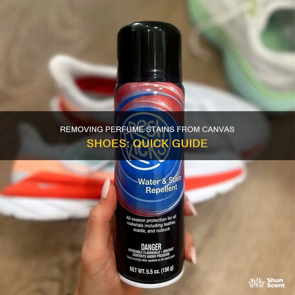 how to remove perfume stain from canvas shoes