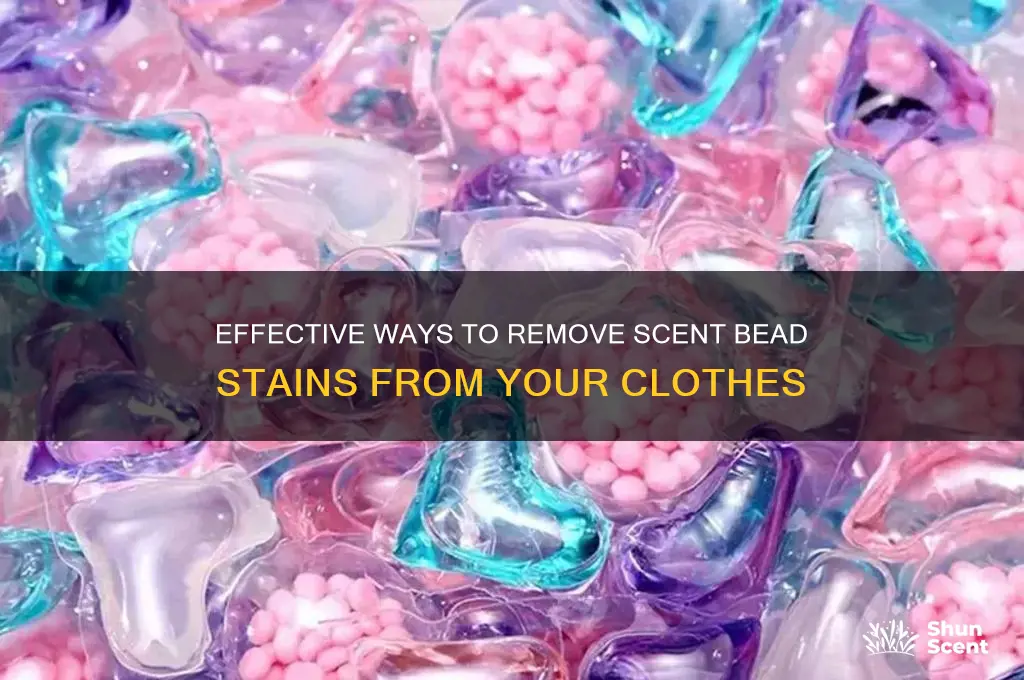 how to remove scent bead stains from clothes