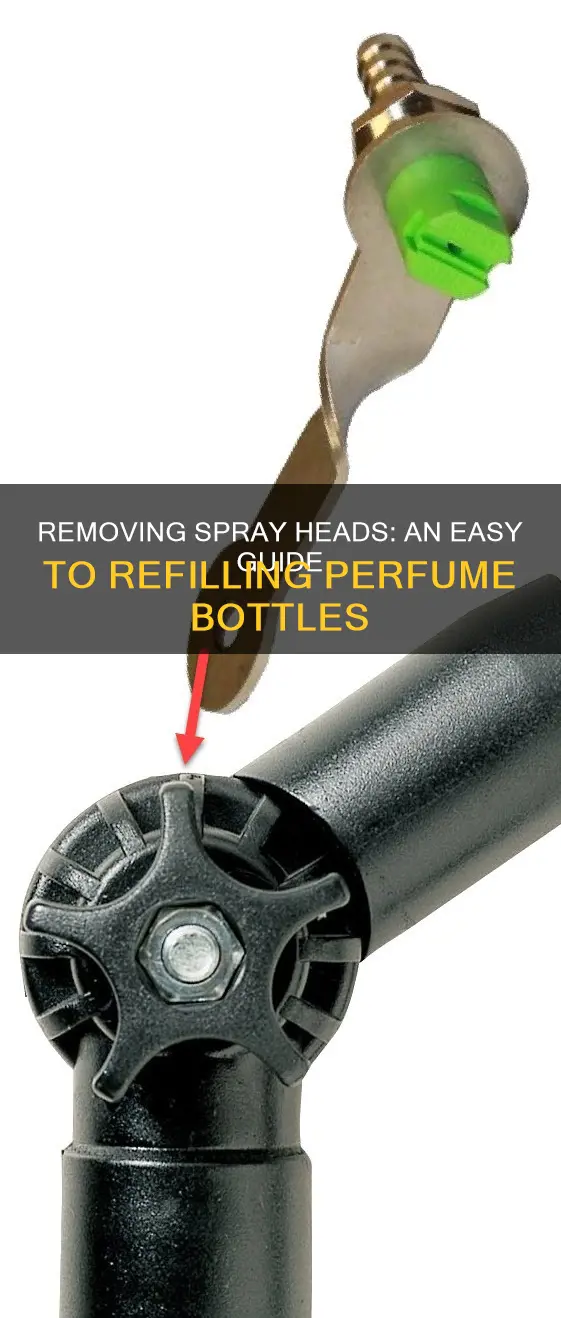 how to remove spray head from perfume bottle