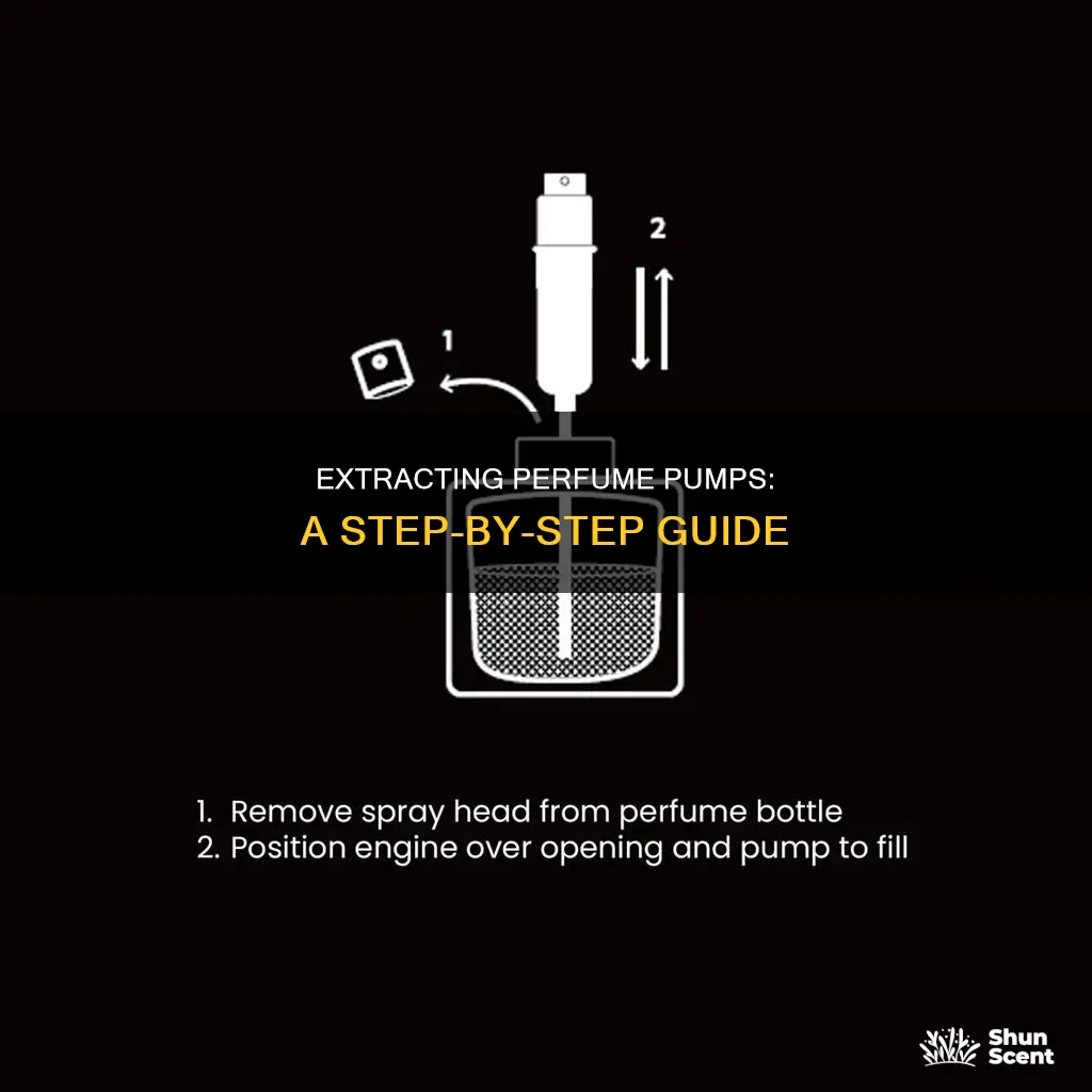 how to remove the pump out of a perfume bottle