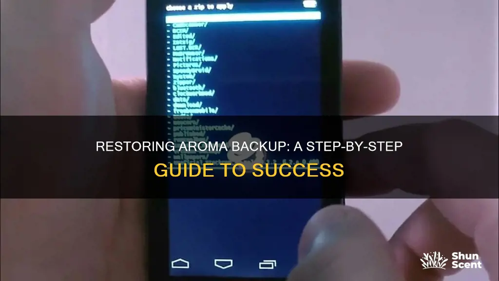 how to restore aroma backup