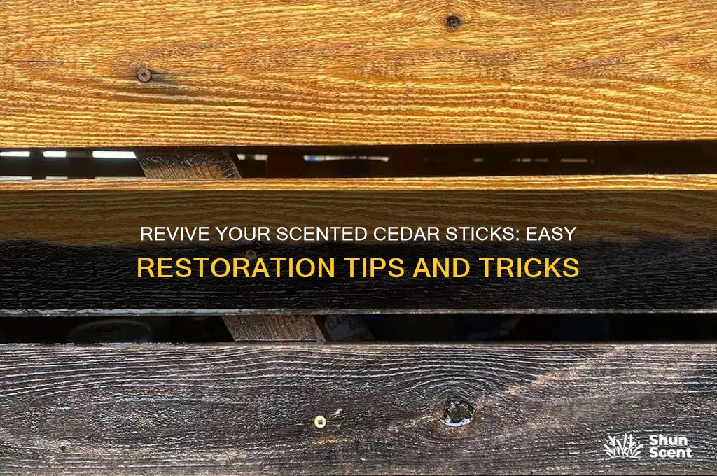 how to restore scented cedar sticks