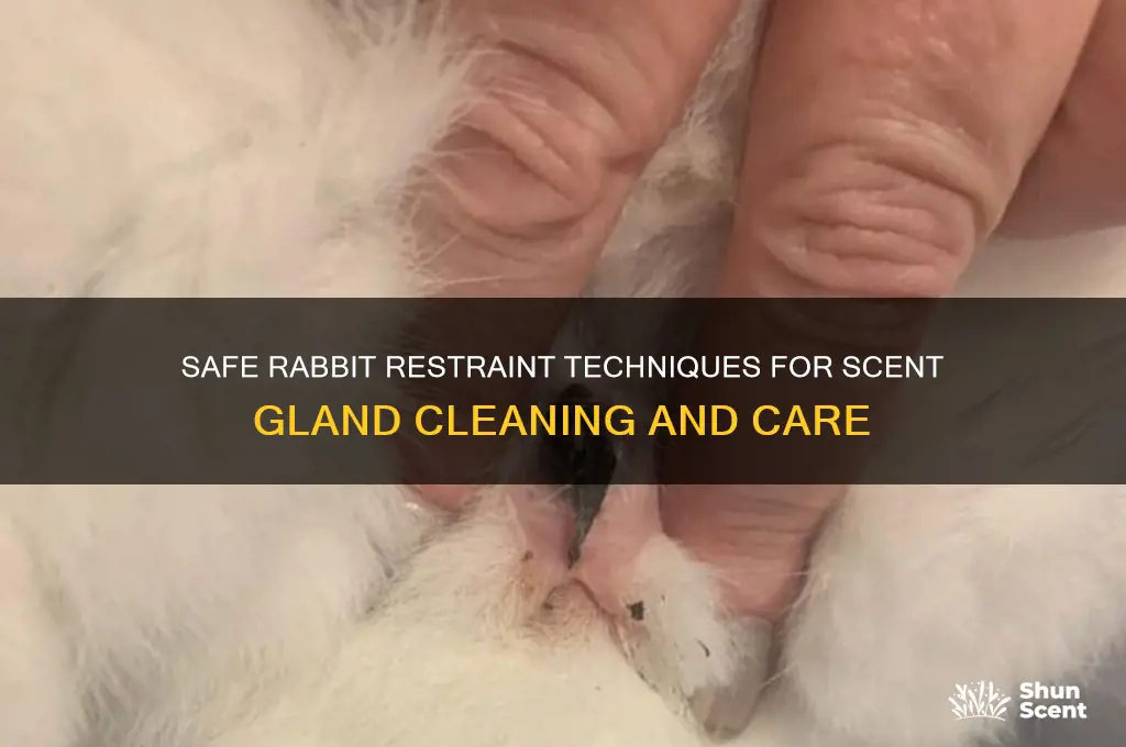 how to restrain a rabbit for scent glands