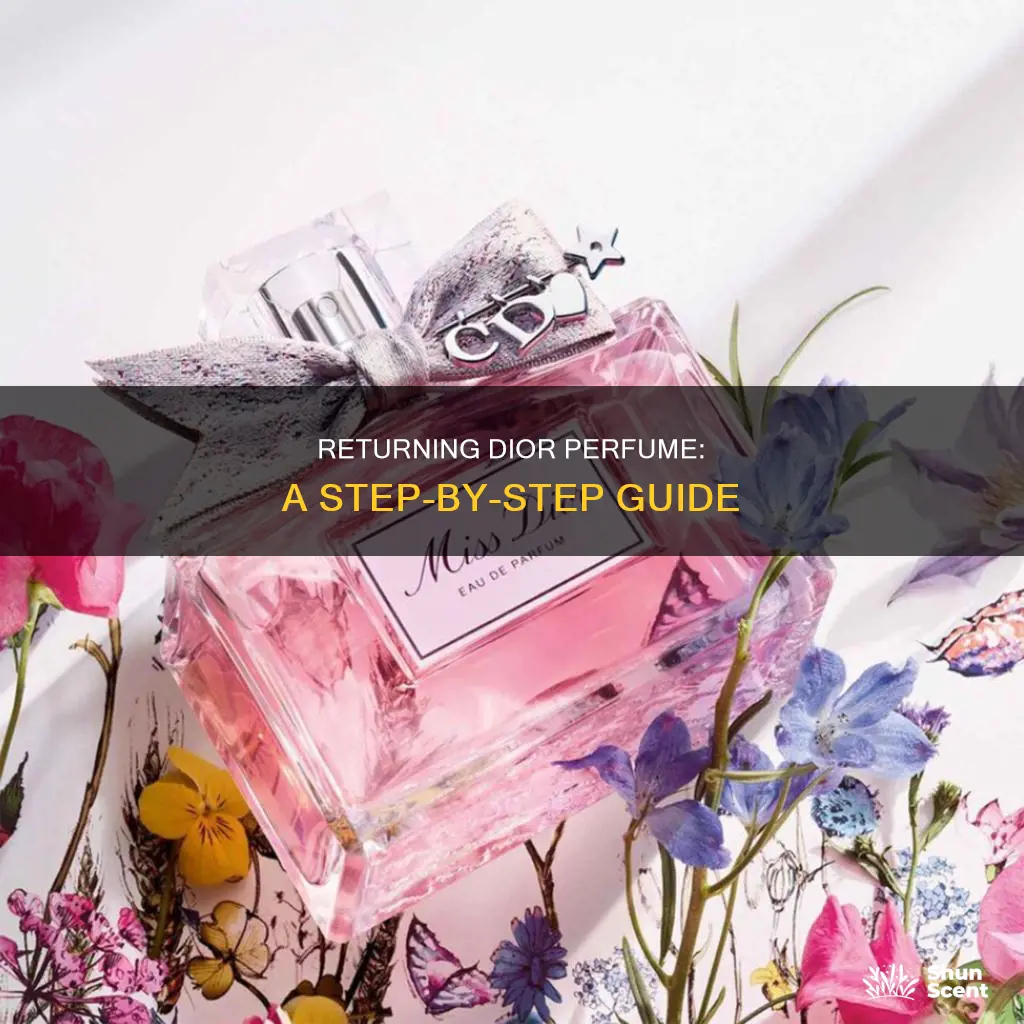 how to return dior perfume