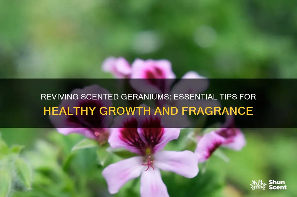 how to revive scented geranium plant