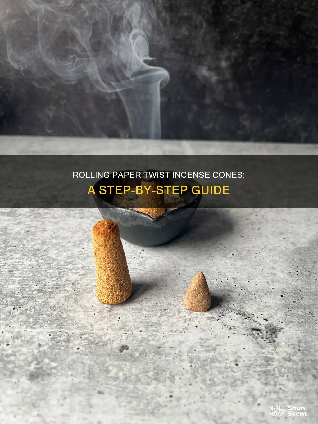 how to roll paper twist incense cones
