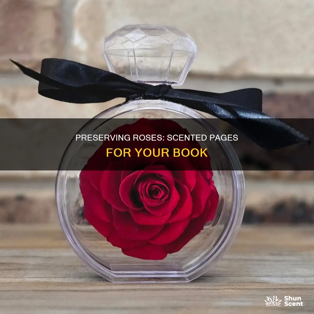 how to save roses in a book with perfume