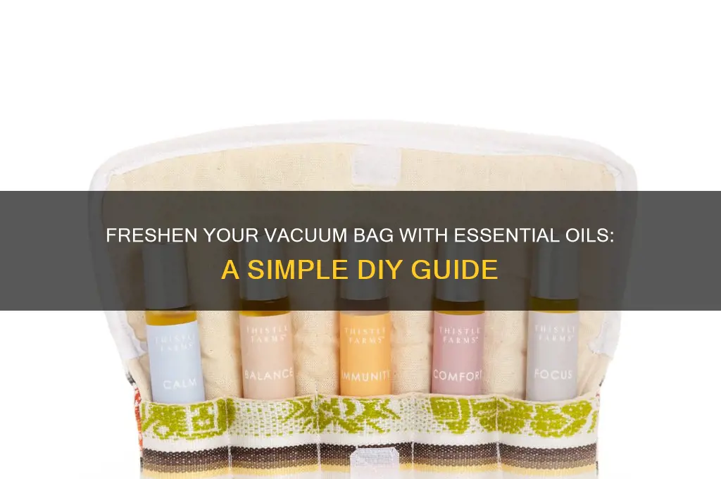 how to scent a vacuum bag with essential oils
