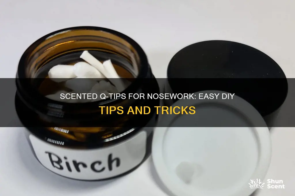 how to scent q tips for nosework
