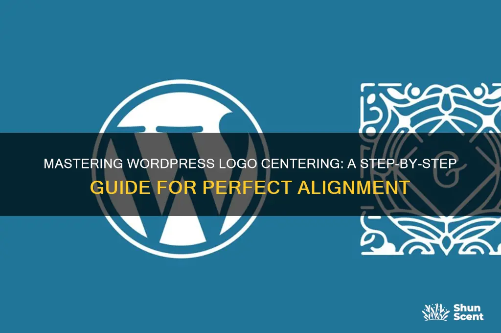 how to scenter logo in wordpress