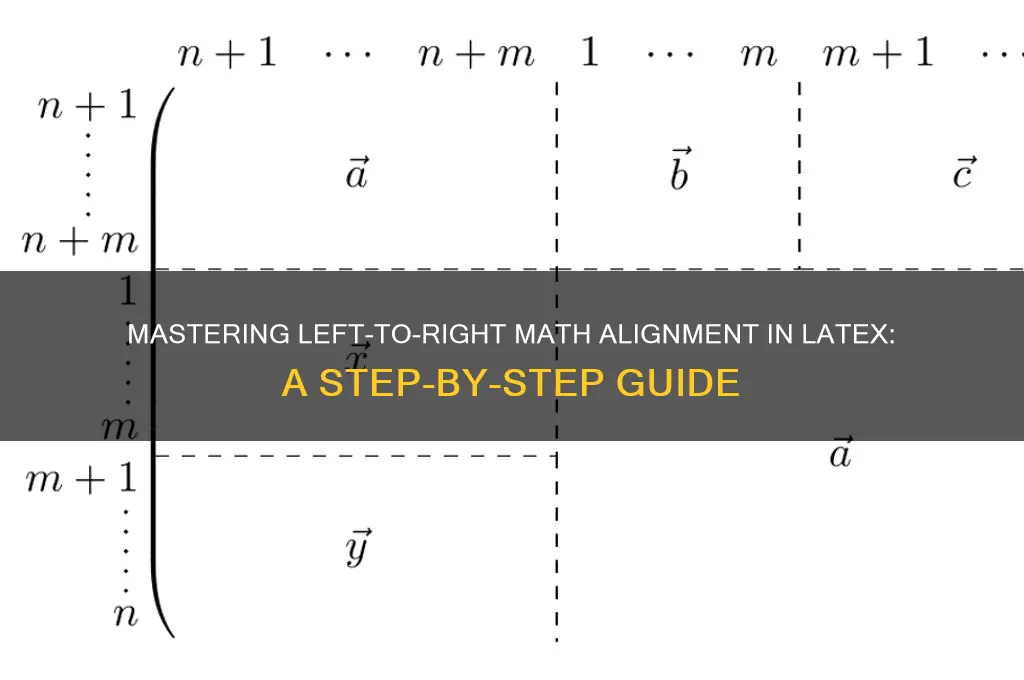 how to scenter math left to right latex