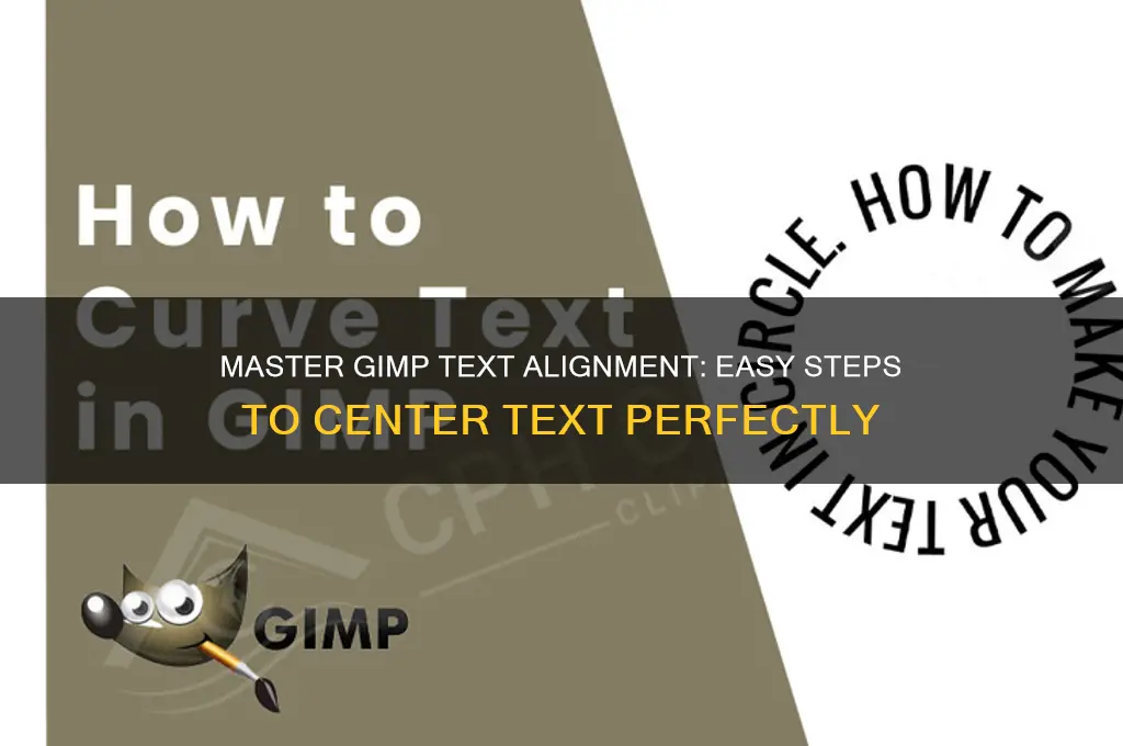how to scenter text on gimp