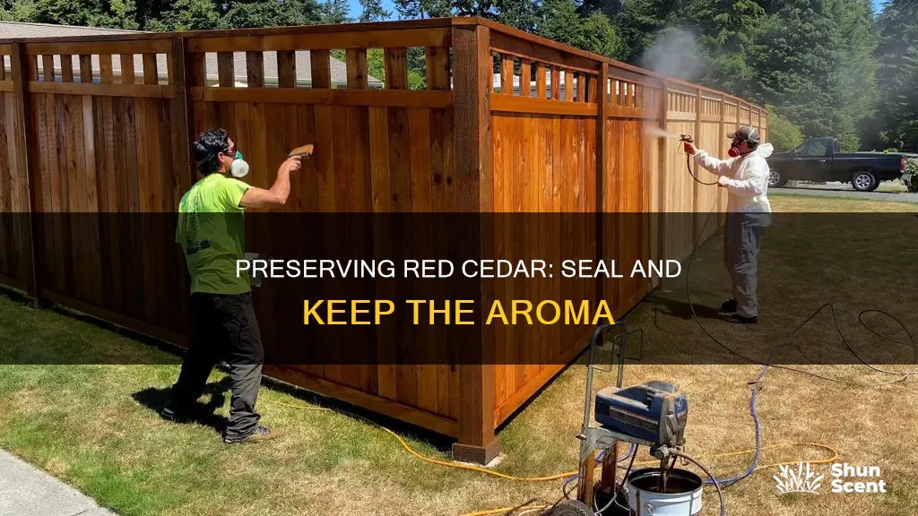 how to seal read cedar and maintain it