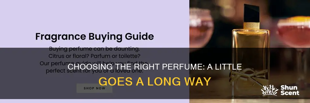 how to select perfume small amount
