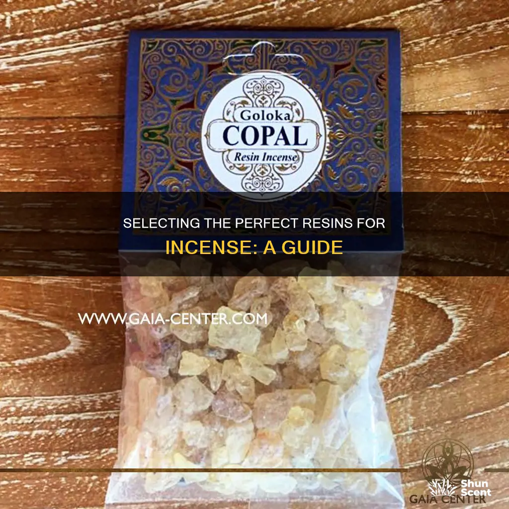 how to select resins for incense