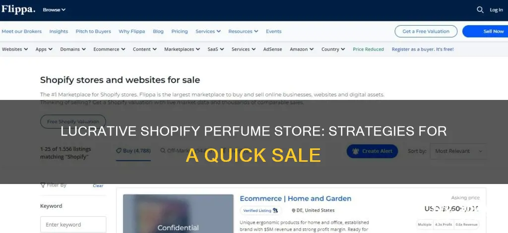 how to sell a lucrative shopify store selling perfume
