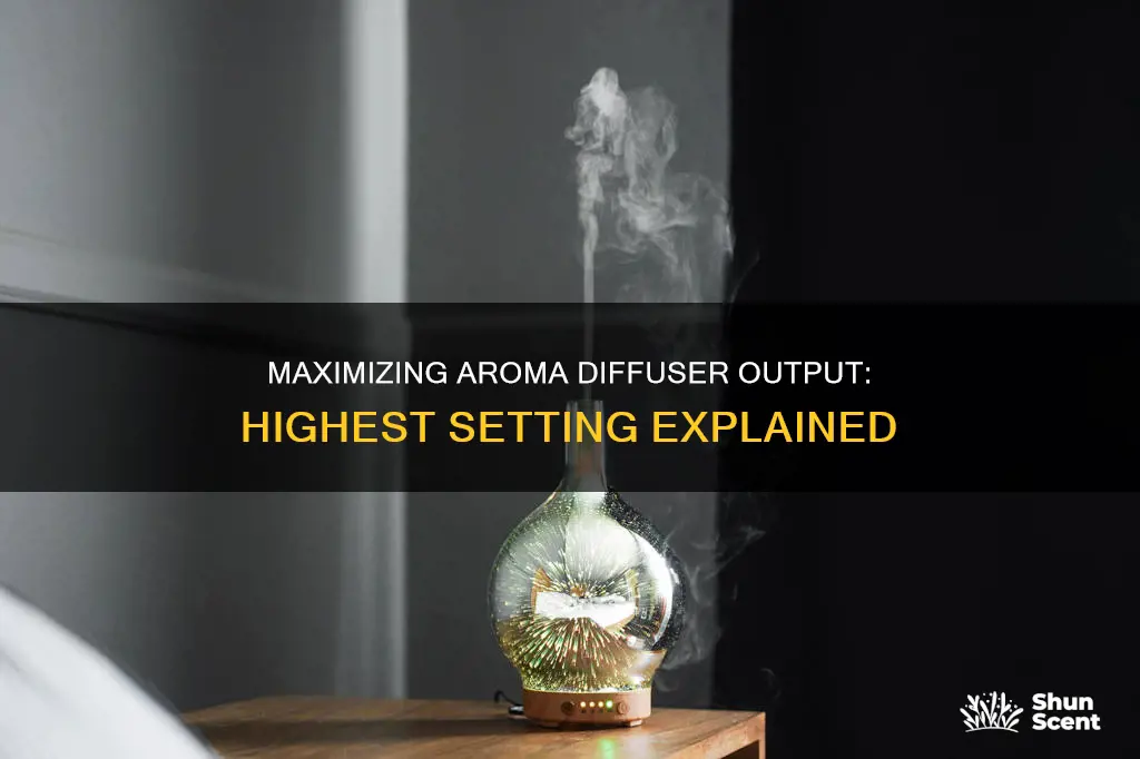 how to set aroma diffuser to highest