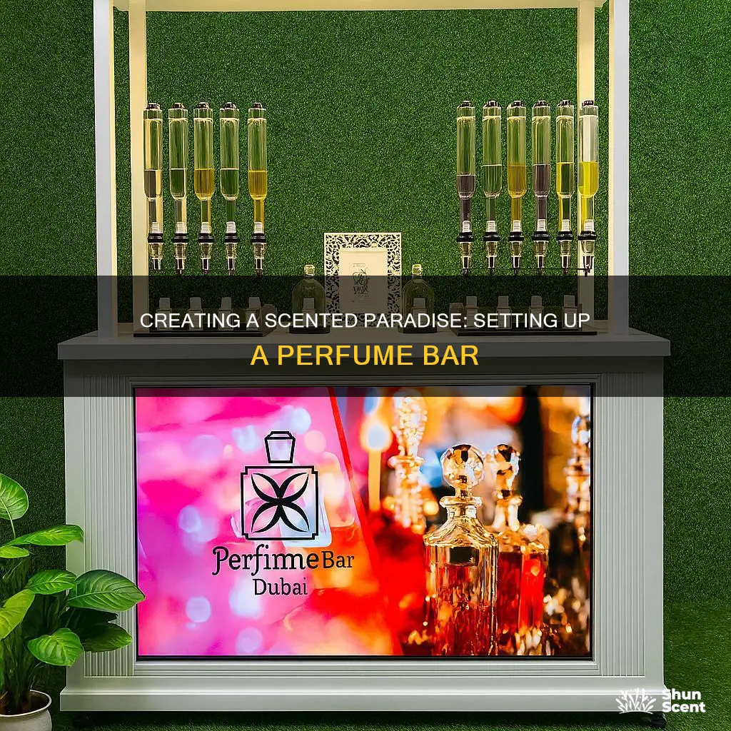 how to set up a perfume bar