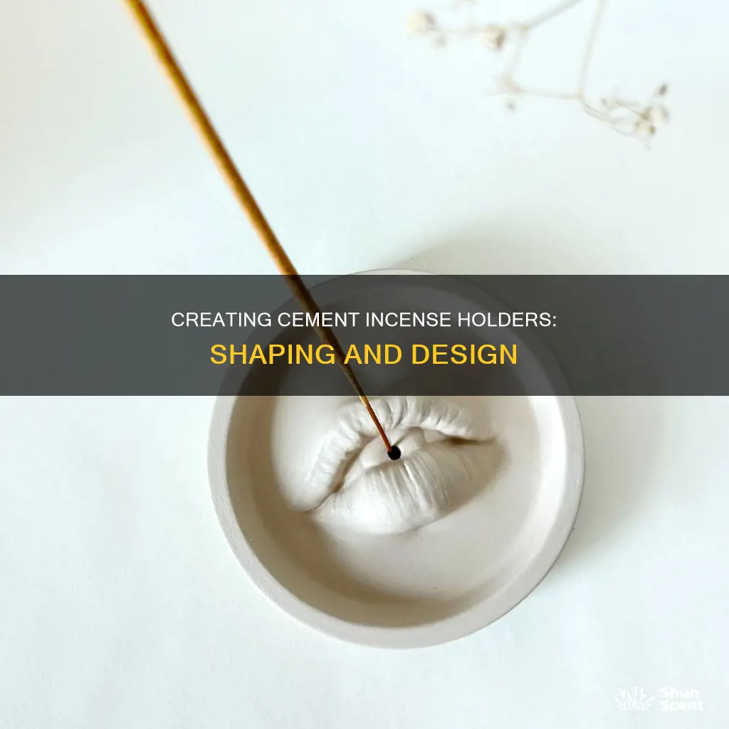 how to shape for incense holders out of cement