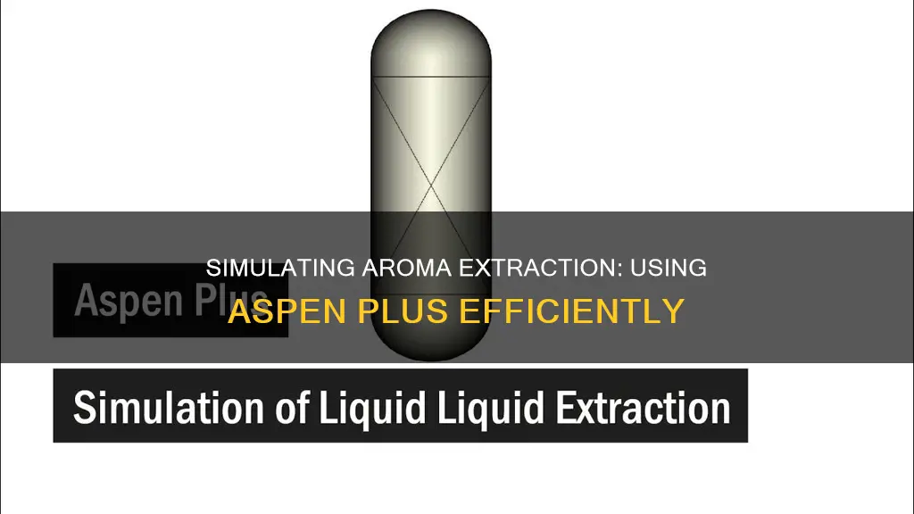 how to simulate aroma extraction in aspen plus