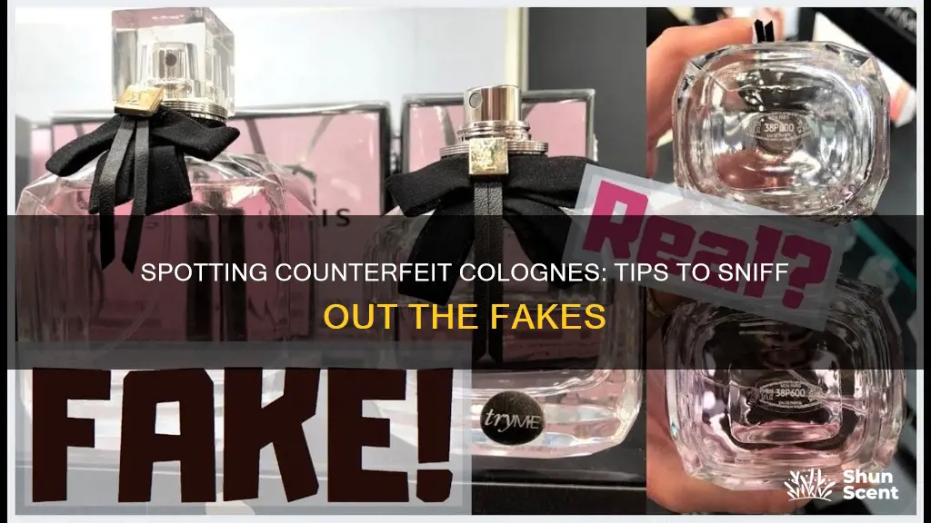 how to soot counterfet cologne