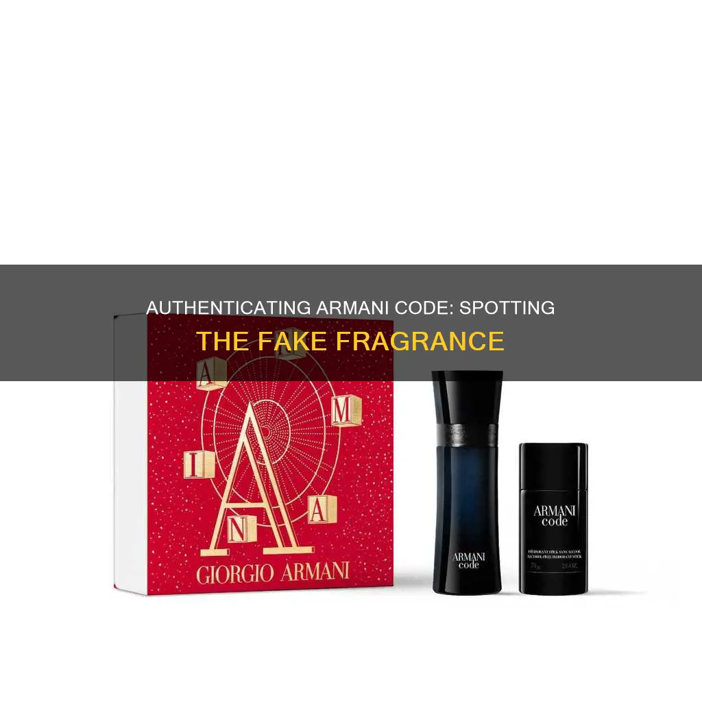 how to spot fake armani code cologne