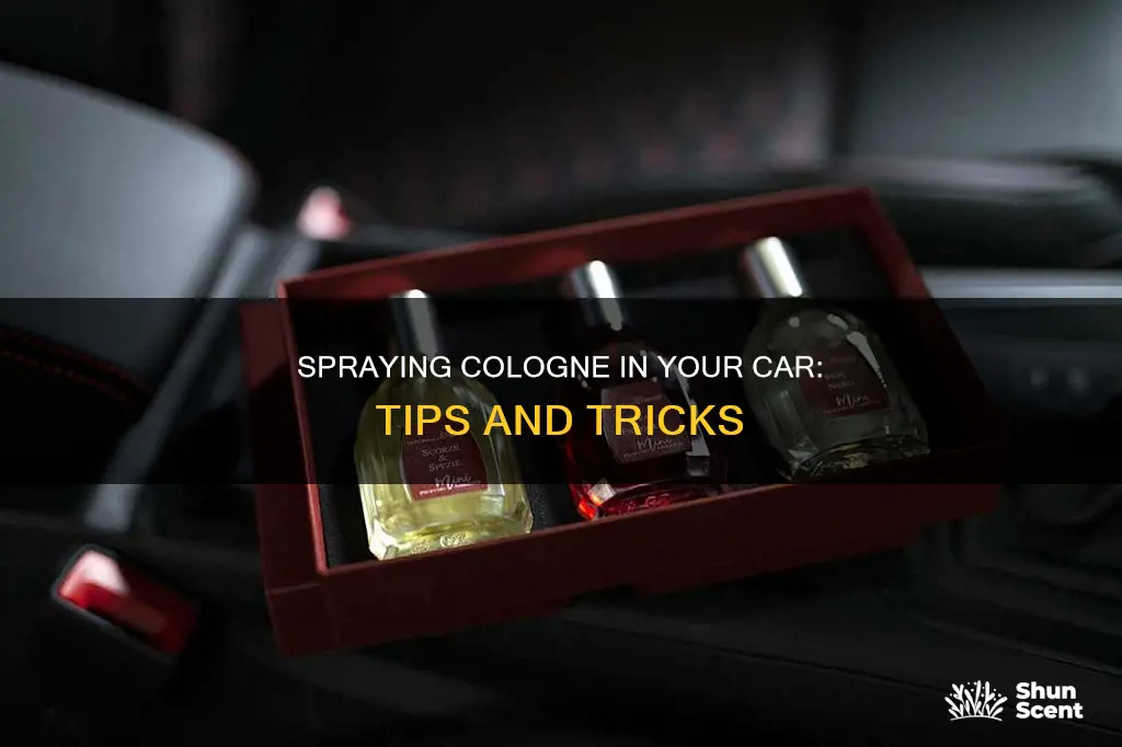 how to spray cologne in car