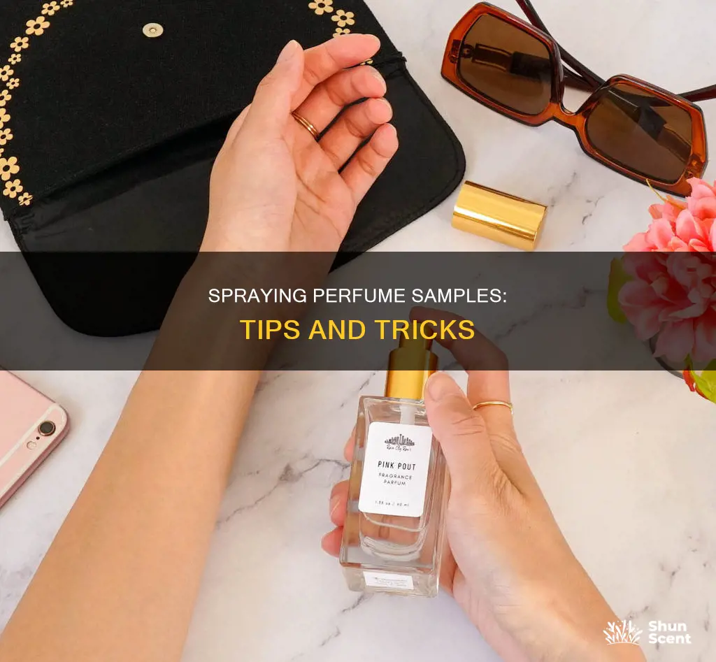 how to spray sample perfume