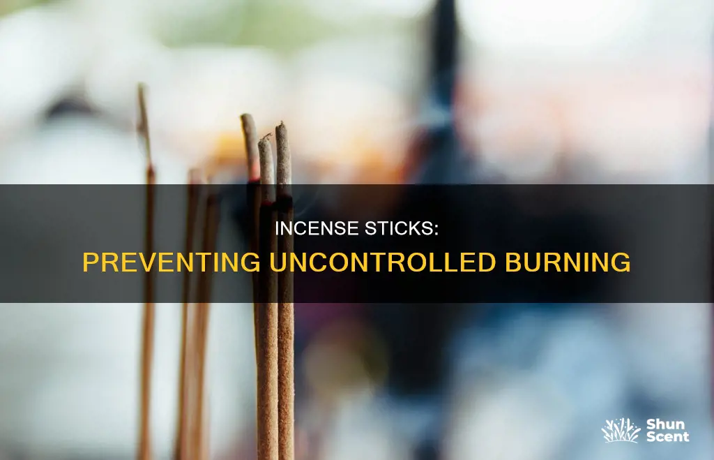 how to stop an incense stick from burning