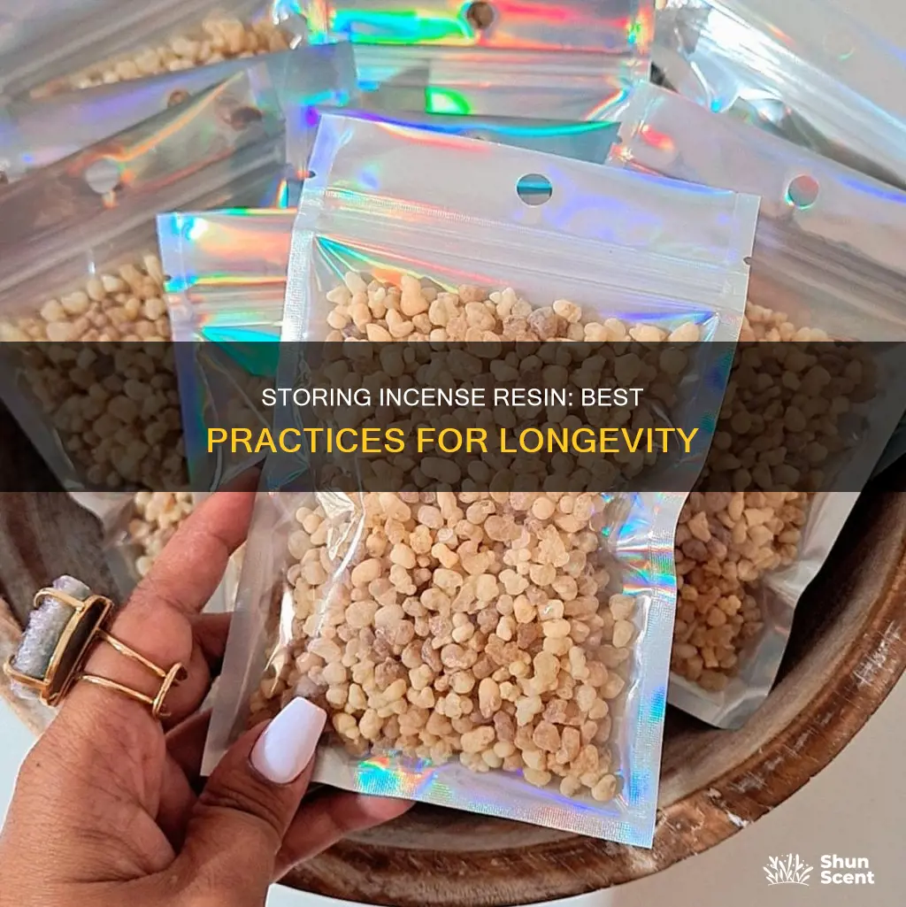 how to store incense resin