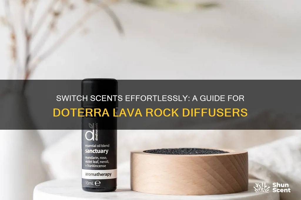 how to switch scents on doterra lava rock diffuser