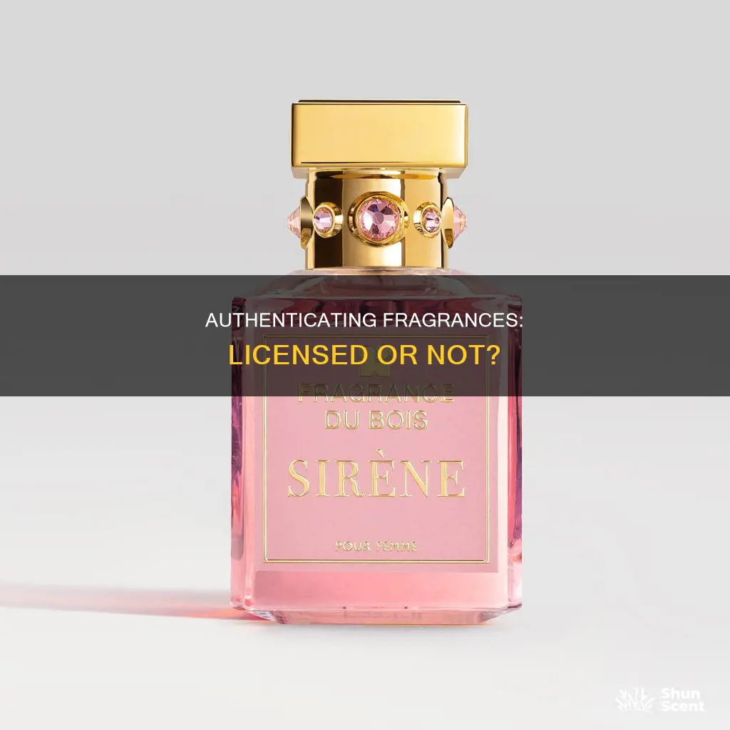 how to tell if a fragrance is licensed