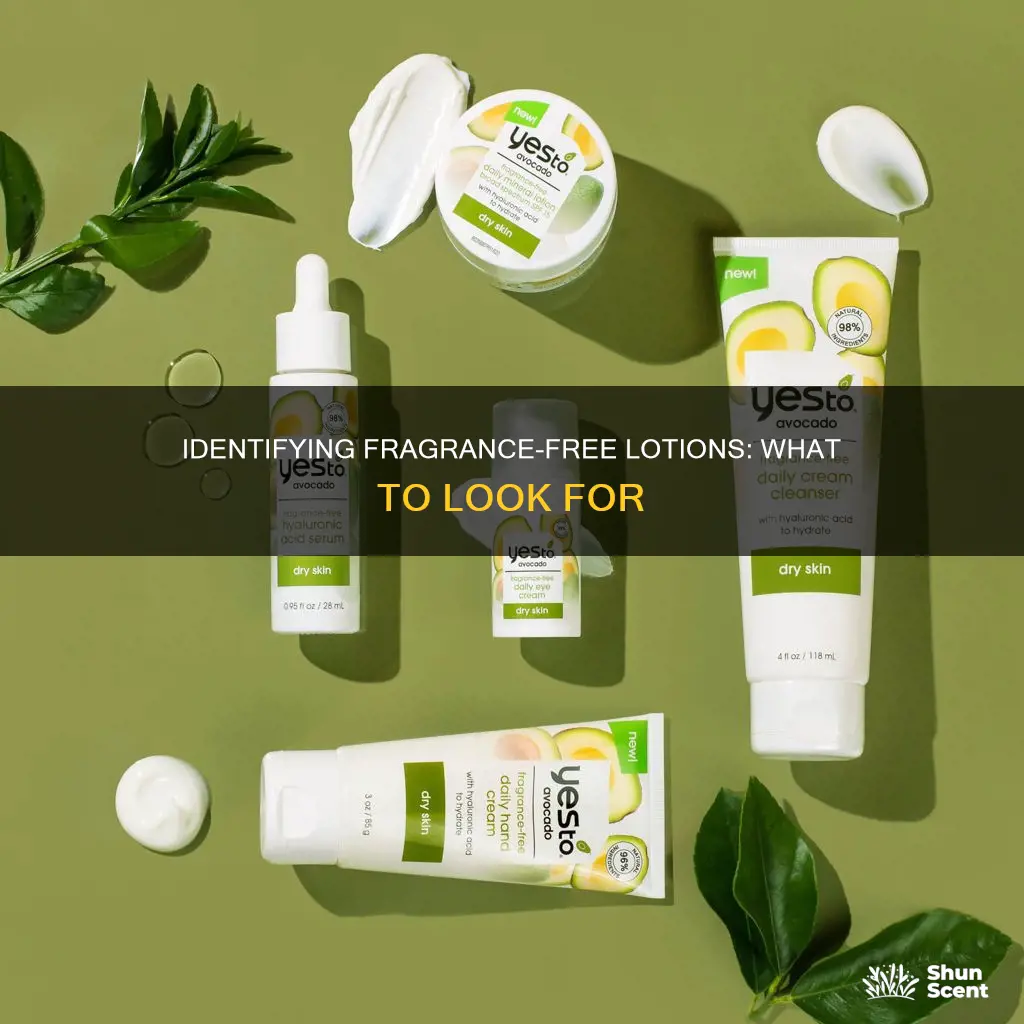 how to tell if lotion is fragrance free