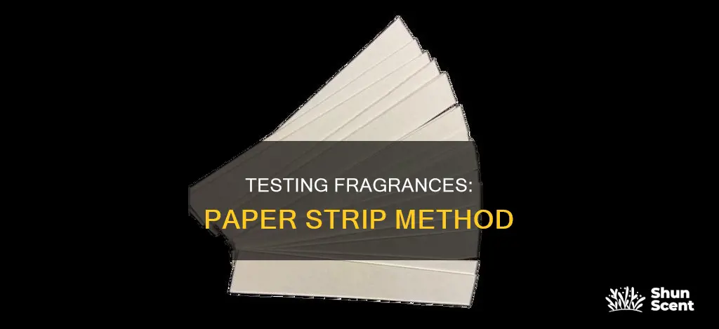 how to test perfume on paper