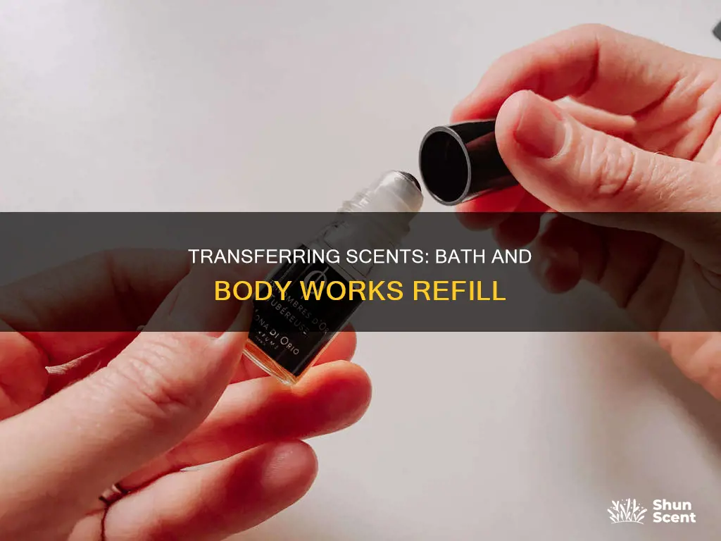 how to transfer perfume between bottles bath and body works