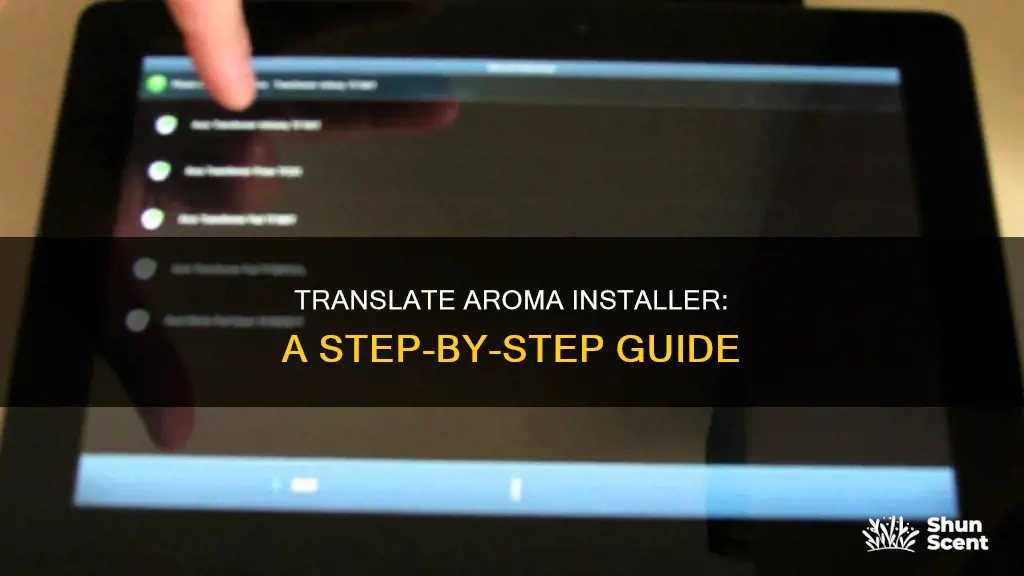 how to translate aroma installer