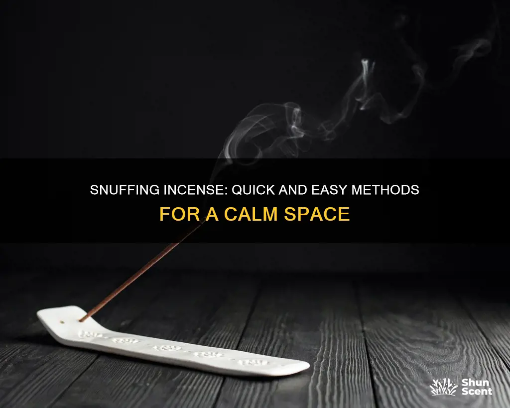 how to turn off an incense stick