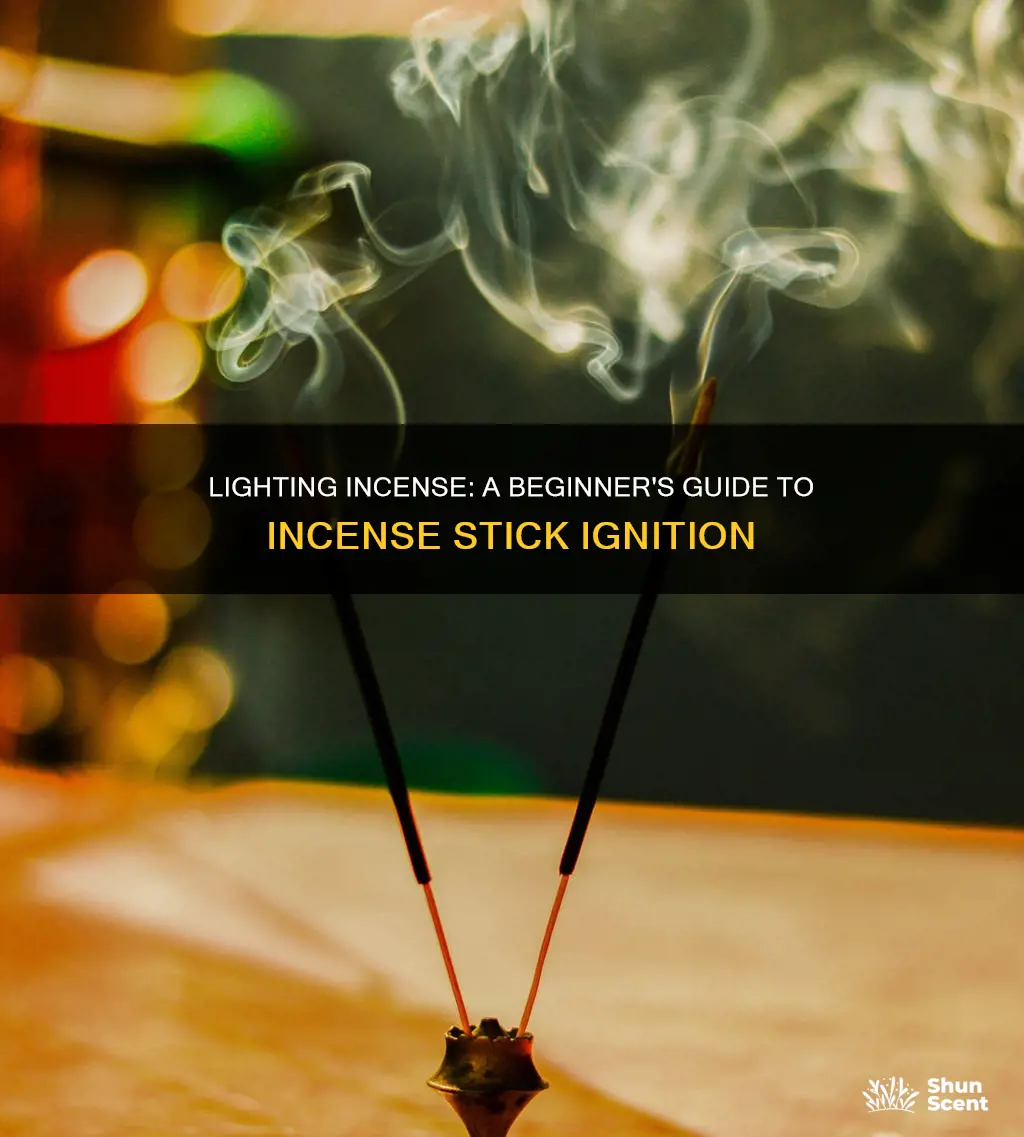 how to turn on an incense stick