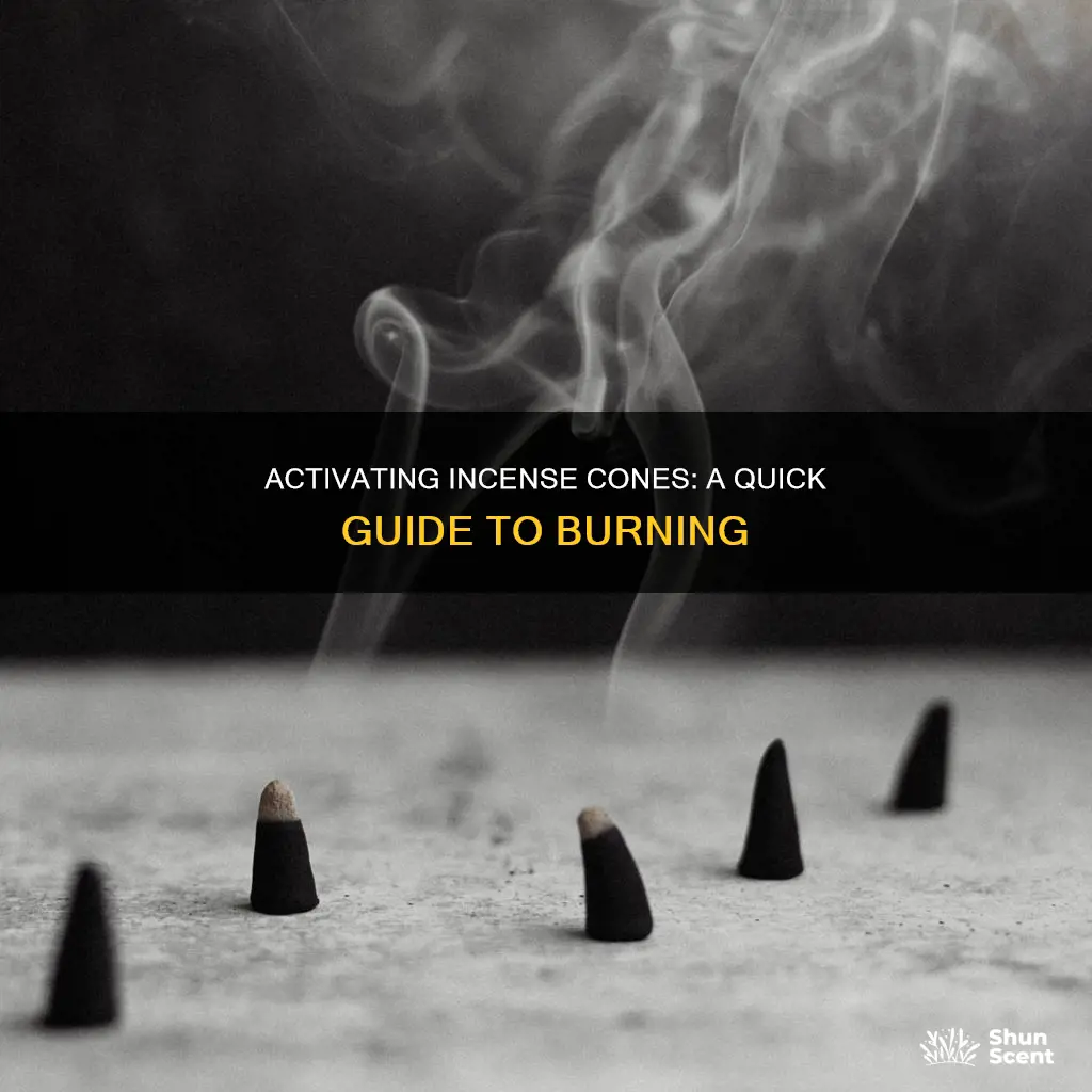 how to turn on incense cones