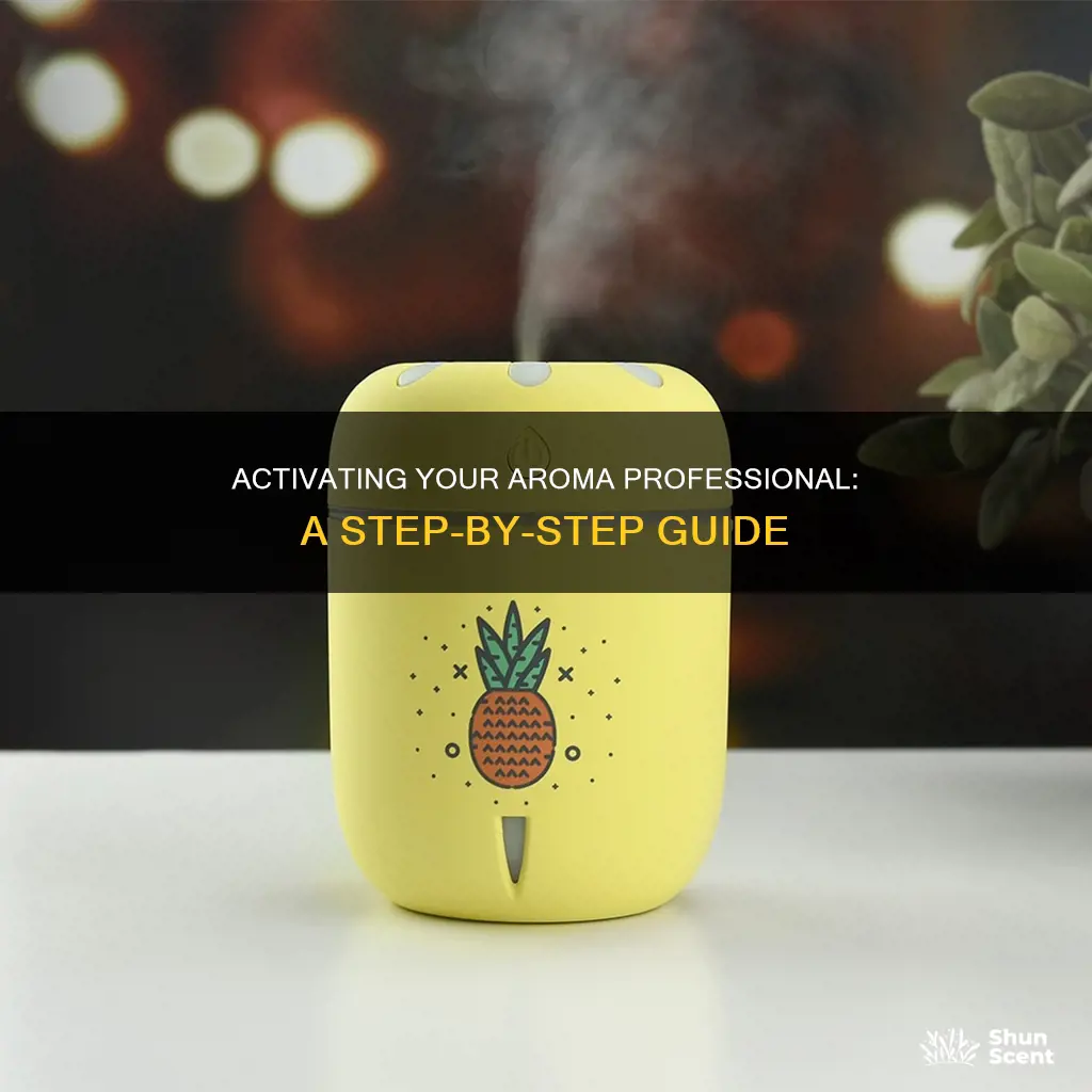 how to turn on my aroma professional