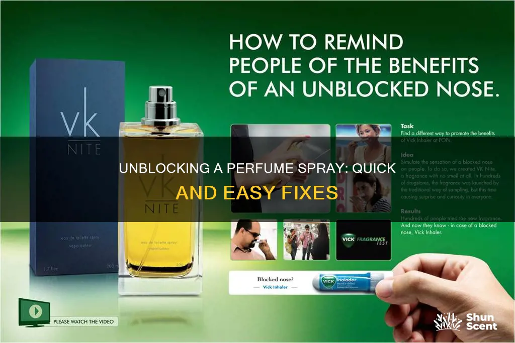 how to unblock a perfume spray