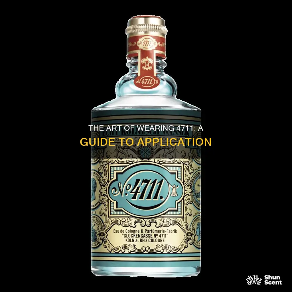 how to use 4711 cologne