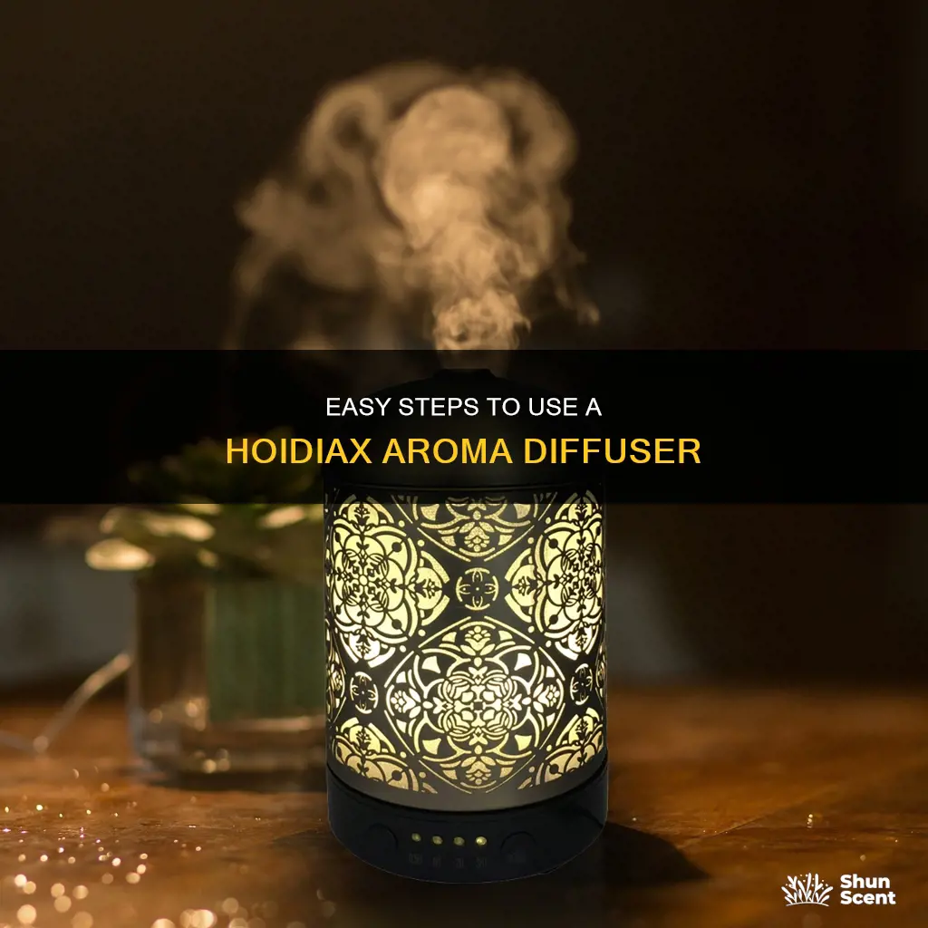 how to use a hodiax aroma diffuser